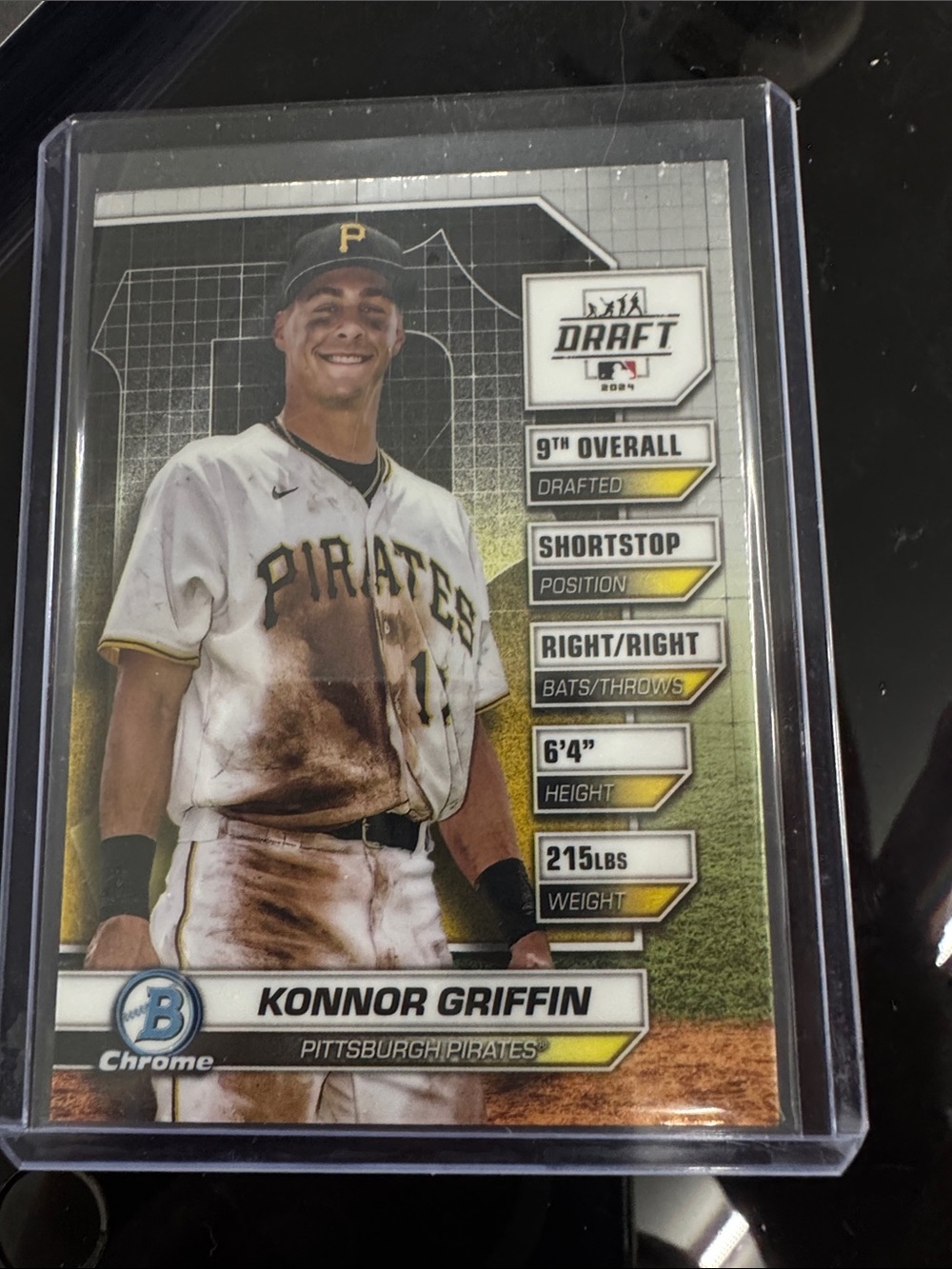 Topps Baseball Card - White, Green, Brown Accents